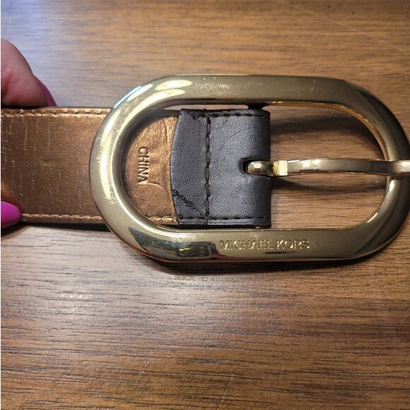 Michael Kors Women’s Reversible Belt XL Brown MK Logo Style 554360 EUC - Picture 6 of 8
